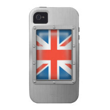 Union Jack en acier inoxydable Étui iPhone 4