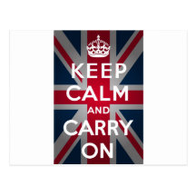 Union Jack gardent le calme et continuent Carte Postale