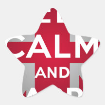 Union Jack houdt Kalm en draagt Ster Sticker