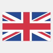 Union Jack Royaume-Uni Sticker En Rectangle