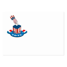 Urne de vote d'élection américaine rétro modèles de cartes de visite
