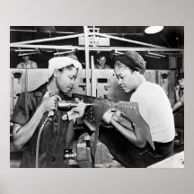 Usine d'avions de 2ÈME GUERRE MONDIALE, les années Poster