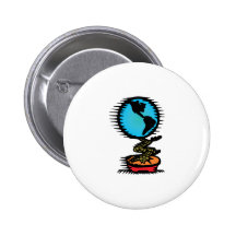 Usine de jour de la terre badge avec épingle