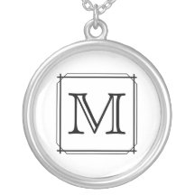 Uw Brief. Het Monogram van de douane. Zwart-wit Sieraden