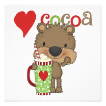 Vacances d'amour de cacao d'ours cartons d'invitation