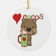 Vacances d'amour de cacao d'ours ornement