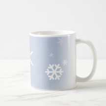 Vacances de flocon de neige tasse à café