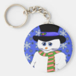 Vacances timides Keychain de bonhomme de neige Porte-clé