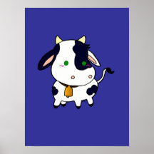 Vache à bébé affiche