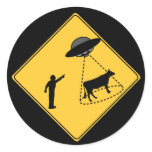 Vache à signe de route et UFO