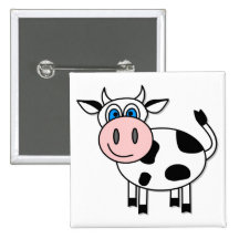 Vache heureuse - personnalisable ! badges