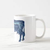 Vache mignonne anatomique tasse à café