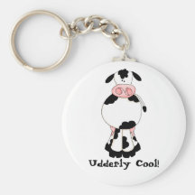 Vache mignonne porte-clés