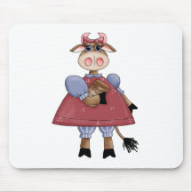 Vache mignonne tapis de souris