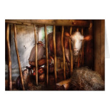 Vache - traite de Mabel Carte De Vœux