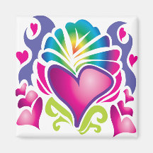 vague super de coeur magnets pour réfrigérateur