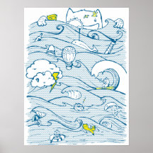 Vagues d'été affiches