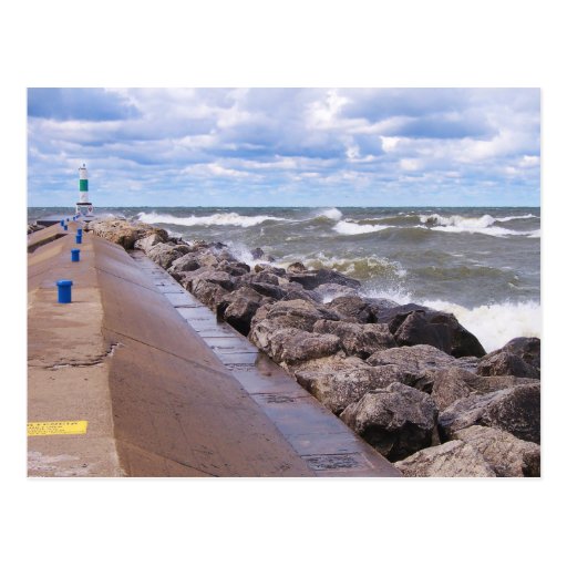 Vagues du lac Michigan Carte Postale