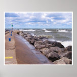 Vagues du lac Michigan Posters