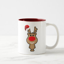 Vakantie van grappige santa van Kerstmis Beker