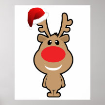 vakantie van grappige santa van Kerstmis Poster