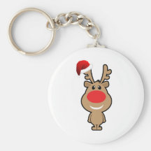 Vakantie van grappige santa van Kerstmis Sleutelhangers