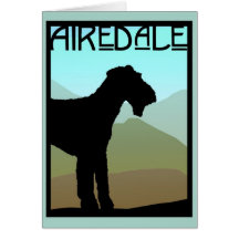 Vakman Airedale Terrier Wenskaart