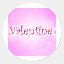 Valentine Autocollants Ronds