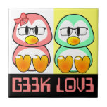 Valentine nerd : Le geek Leet d'ordinateur parlent Carreau