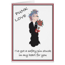 Valentine punk carte de vœux