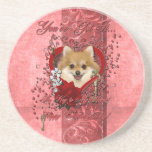 Valentines - clé à mon coeur - Pomeranian Dessous De Verre