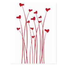Valentines grandissants carte postale