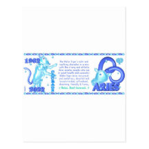 Valxart 1962 2022 Béliers de zodiaque de WaterTige Cartes Postales