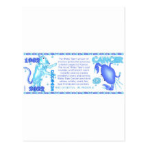 Valxart 1962 2022 Cancers de zodiaque de WaterTige Cartes Postales
