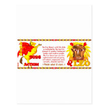 Valxart 1966 zodiaque Lion de 2026 moutons du feu Carte Postale