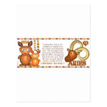 Valxart 1984 2044 Béliers nés par zodiaque de Wood Carte Postale