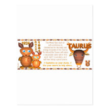 Valxart 1984 2044 Taureaux nés par zodiaque de Woo Carte Postale
