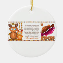 Valxart 1984 2044 WoodRat Poissons nés par zodiaqu Décoration Pour Sapin De Noël