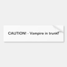 Vampier in boomstam - bumpersticker