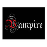 Vampire calligraphique cartes postales