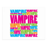 Vampire coloré carte postale