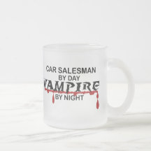 Vampire de vendeur de voiture par nuit mug à café