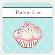 Van Bedrijfs cupcake Stickers
