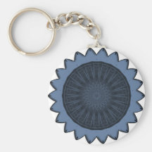 Van de "blauwe Zonnebloem" het VectorArt. Sleutelhanger