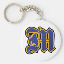 Van de brief het "M" Symbool Sleutelhangers