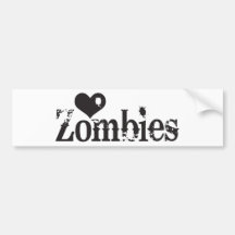 Van de liefde (Hart) de Zombieën Bumperstickers