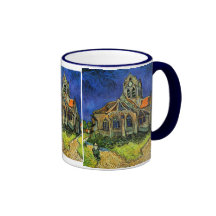 Van Gogh Church bij (F789) Fijn Art. Auvers Koffie Mokken