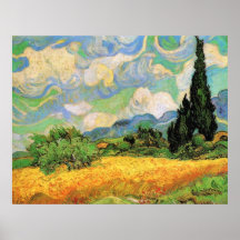 Van Gogh ; Cyprès du champ de blé W chez Haute Gal Posters
