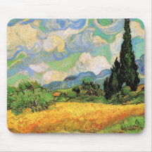 Van Gogh ; Cyprès du champ de blé W chez Haute Gal Tapis De Souris