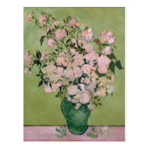 Van Gogh Fijne Art. het Pink van Rozen (F682) Wens Kaart